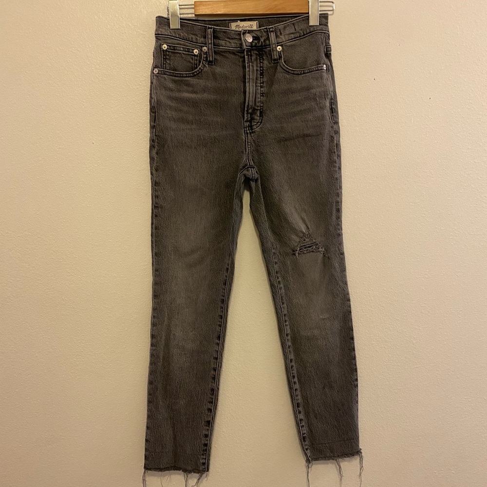 Madewell Charcoal Black Ankle Jeans